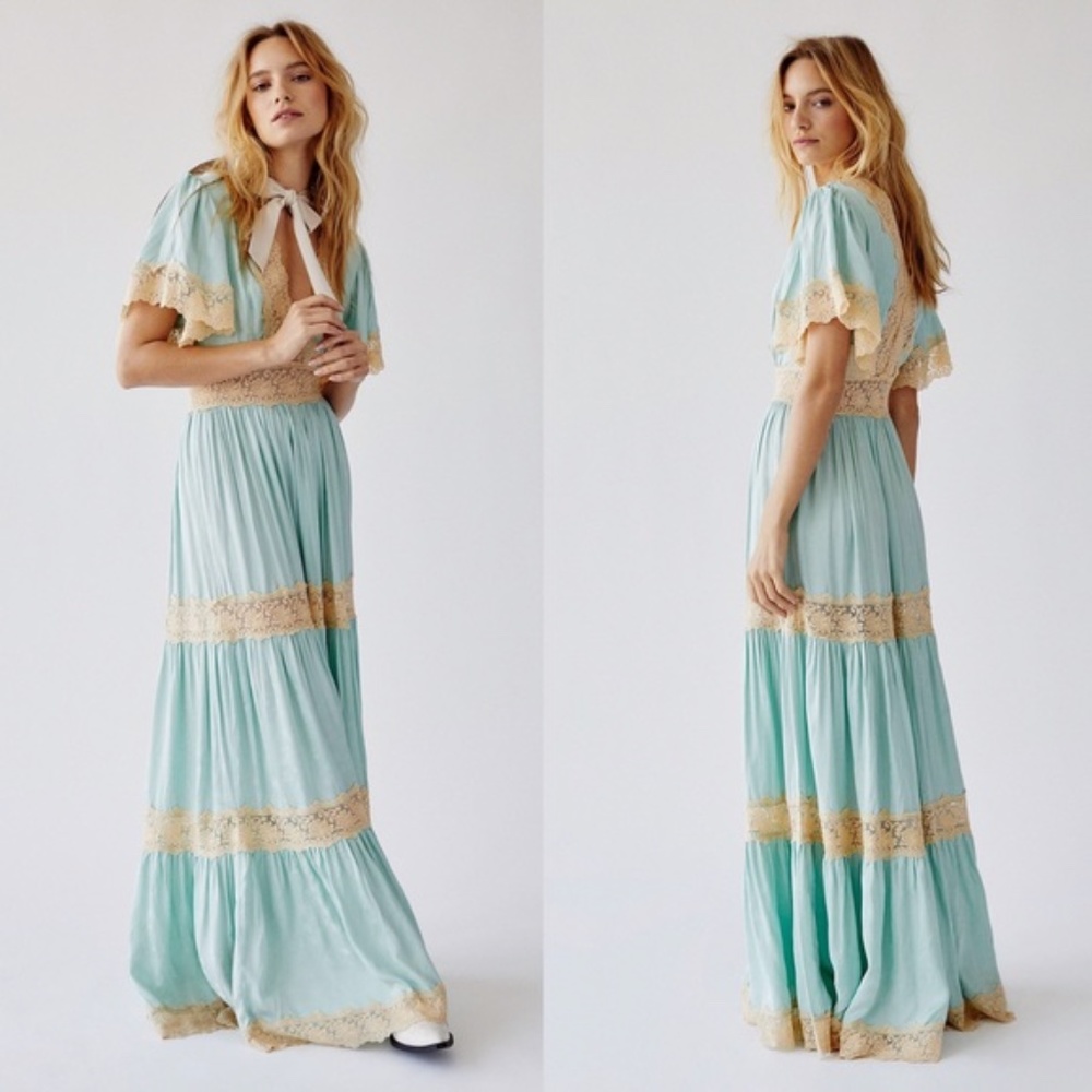 Spell Gypsy Ocean Maxi Dress Gown Small
